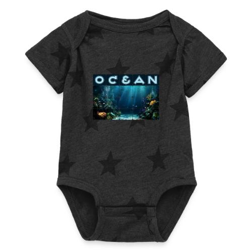 Ocean: Rainbow Reef Life - Baby 5 Star Print One Piece