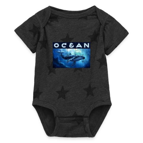 Ocean Titan - Baby 5 Star Print One Piece