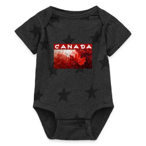 Canada Painted Pride - Baby 5 Star Print One Piece