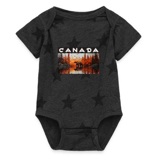Canada Wilderness Art - Baby 5 Star Print One Piece