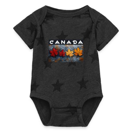 Colorful Canada Style - Baby 5 Star Print One Piece