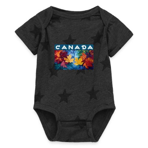 Canada in Brushstrokes - Baby 5 Star Print One Piece