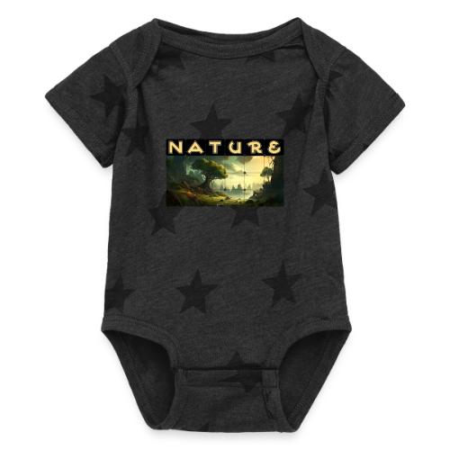 Whispers of Green Peaks - Baby 5 Star Print One Piece