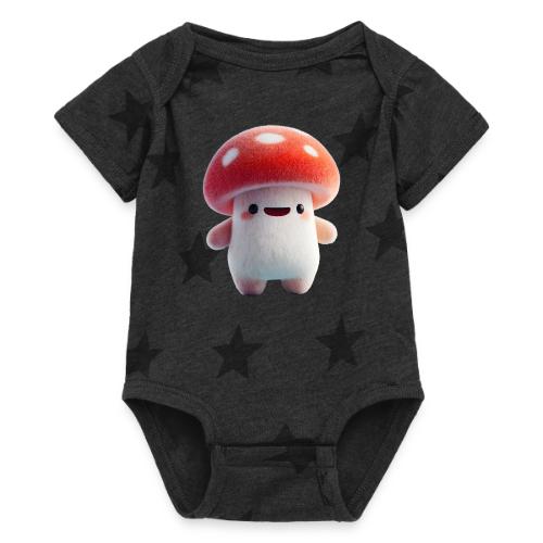 Mushroom: Red Forest Friend - Baby 5 Star Print One Piece