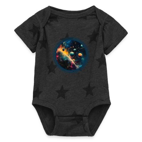 Painted Planetscape - Baby 5 Star Print One Piece