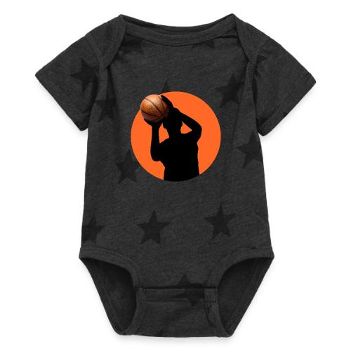 Basketball: Focused Precision - Baby 5 Star Print One Piece