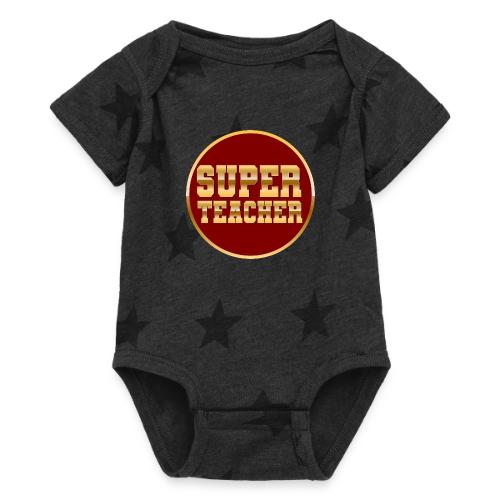 Super Teacher - Baby 5 Star Print One Piece