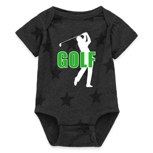 Golf: Classic Golf Motion - Baby 5 Star Print One Piece