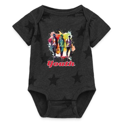 Forever Youthful - Baby 5 Star Print One Piece