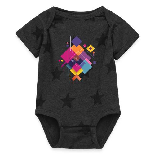 Vibrant Geometry - Baby 5 Star Print One Piece