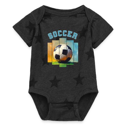 Soccer Ball Vibes - Baby 5 Star Print One Piece