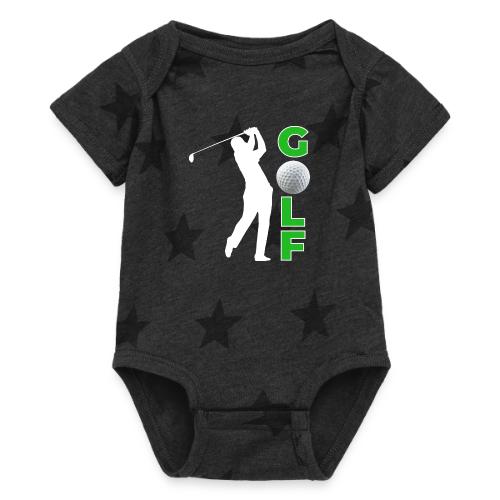 Golf: Classic Golf Motion - Baby 5 Star Print One Piece