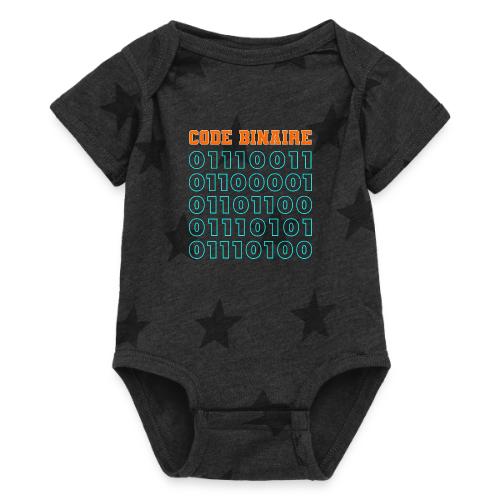 Hi in binary code - Baby 5 Star Print One Piece
