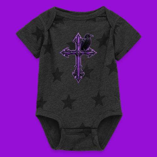 Gothix Raven Cross - Baby 5 Star Print One Piece