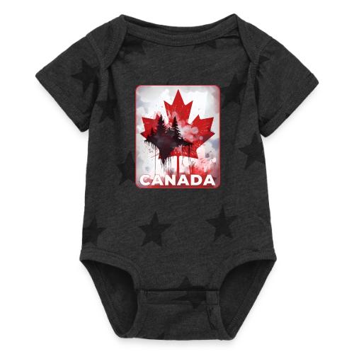 Canada's Maple Leaf Pride - Baby 5 Star Print One Piece