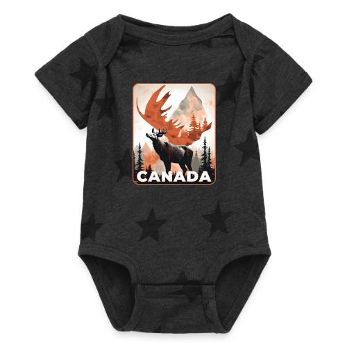 Canada Wild Spirit - Baby 5 Star Print One Piece