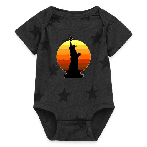 USA: Golden Horizon Liberty - Baby 5 Star Print One Piece