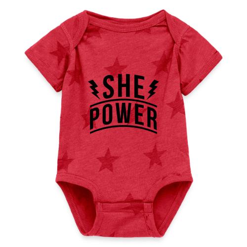 She Power - Baby 5 Star Print One Piece