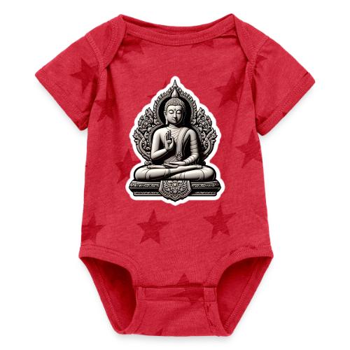 The Buddha Displaying Hand Mudra - Baby 5 Star Print One Piece