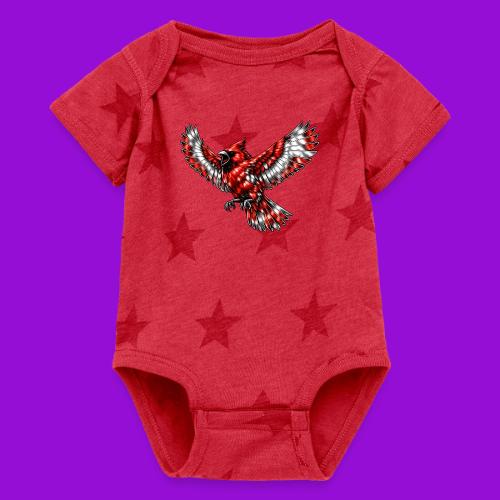 Cardinal in Flight - Baby 5 Star Print One Piece