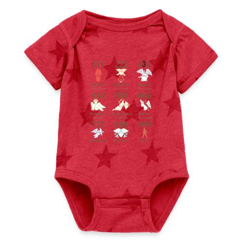 Mystic Angel Numbers Spiritual Symbols on Gildan - Baby 5 Star Print One Piece