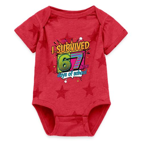 I Survived 67 Days of School T-Shirt – Funny Teach - Baby 5 Star Print One Piece
