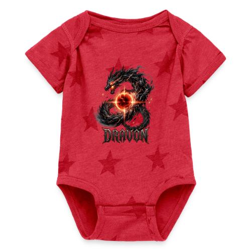 Dravon Fire Dragon Dark Fantasy Graphic T-Shirt - Baby 5 Star Print One Piece