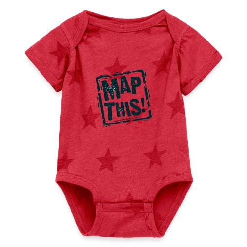 MapThis! Black Stamp Logo - Baby 5 Star Print One Piece