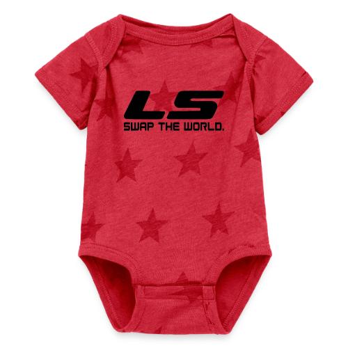 LS Swap The WORLD (Back and Front) - Baby 5 Star Print One Piece
