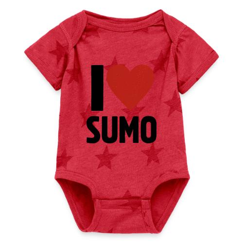 I Love Sumo – Bold Minimalist Sumo Wrestling Fan - Baby 5 Star Print One Piece