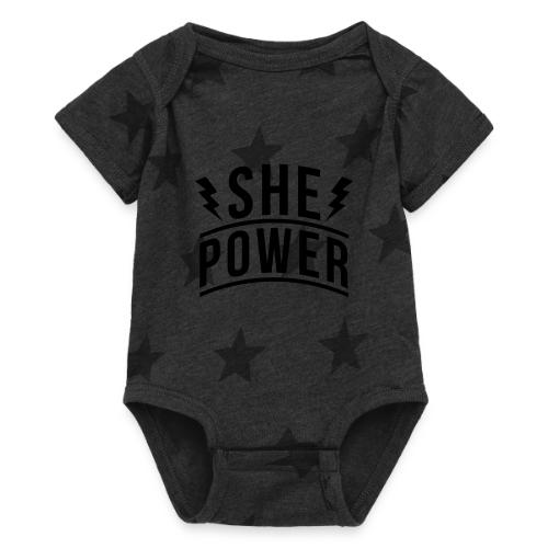 She Power - Baby 5 Star Print One Piece