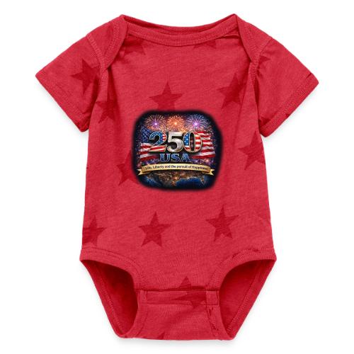 USA 250th Celebration - Baby 5 Star Print One Piece