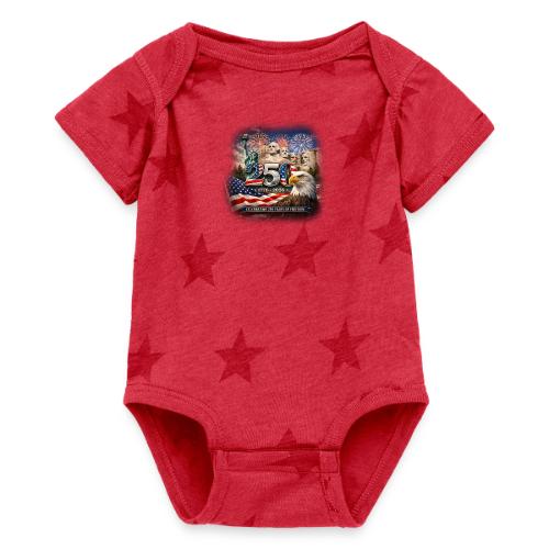 1776-2026 | Celebrating 250 Years of Freedom - Baby 5 Star Print One Piece
