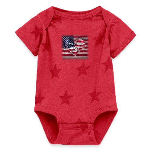 1776-2026 | 250 Years USA - Baby 5 Star Print One Piece