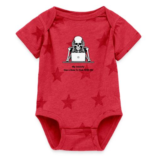 My Anxiety Has a Bone to Pick With Me T-Shirt - Baby 5 Star Print One Piece
