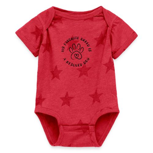 Favorite breed? Rescued dog! - Baby 5 Star Print One Piece