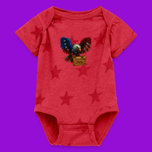 Veterans Press Bald Eagle - Baby 5 Star Print One Piece