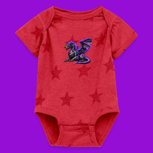 Neon Dragon at Rest - Baby 5 Star Print One Piece