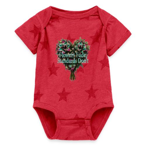Flowers Fade, Standards Don't T-Shirt - Baby 5 Star Print One Piece