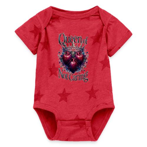 Queen of Not Caring T-Shirt - Baby 5 Star Print One Piece