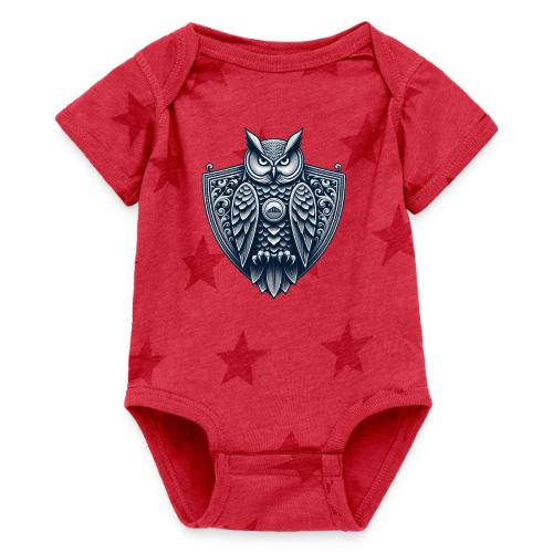 Night Watch Owl T Shirt, Sarcastic Dad Gift - Baby 5 Star Print One Piece