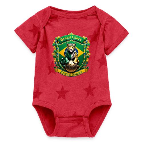 Brazil Jaguar Glory Tee, Brazilian Pride Gift - Baby 5 Star Print One Piece