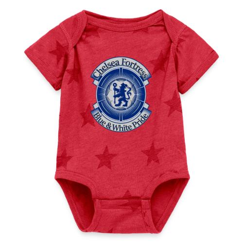 Chelsea Fortress T Shirt, Soccer City Pride Gift - Baby 5 Star Print One Piece