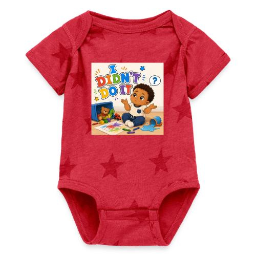I Didn't Do It - Boy-B - Baby 5 Star Print One Piece