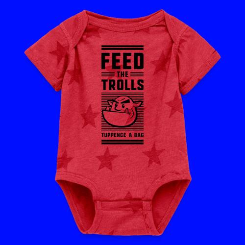 Feed the Trolls Baby One-Piece Snapsuit - Baby 5 Star Print One Piece