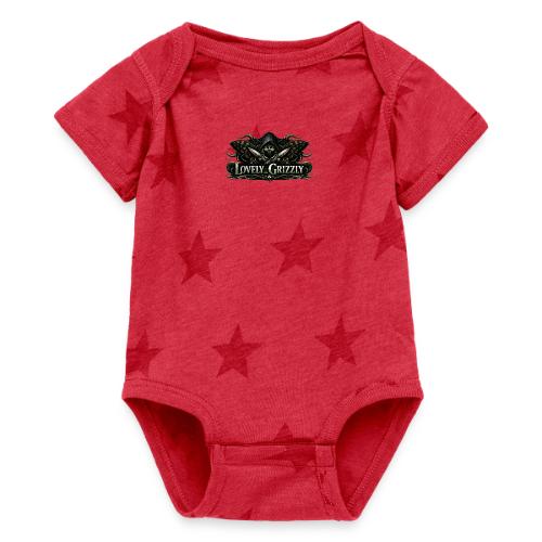Lovely Grizzly logo - Baby 5 Star Print One Piece