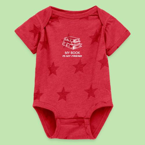 book lover t-shirt, book day shirt, my book is my - Baby 5 Star Print One Piece