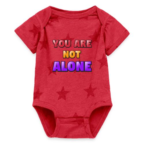 You Are Not Alone – Inspirational Word Art - Baby 5 Star Print One Piece