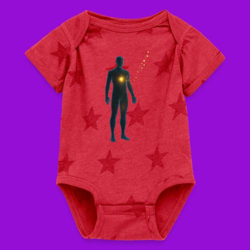 Glowing Chest Personl - Baby 5 Star Print One Piece