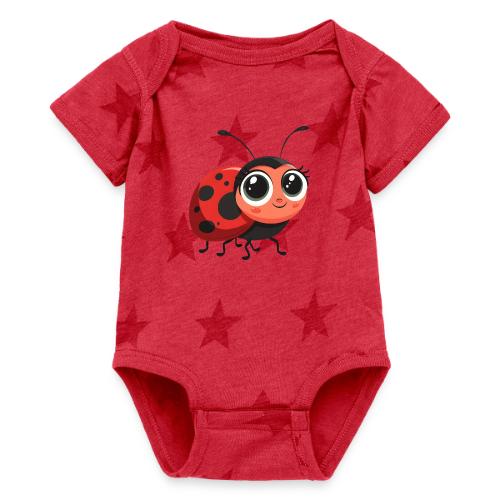 Cute Cartoon Ladybug Full of Joy - Baby 5 Star Print One Piece